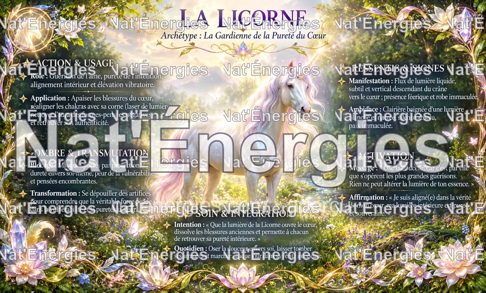 Carte : La Licorne, gardienne de la pureté