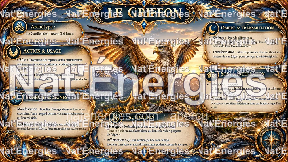 Carte : Le Griffon, Gardien des Trésors Spirituels